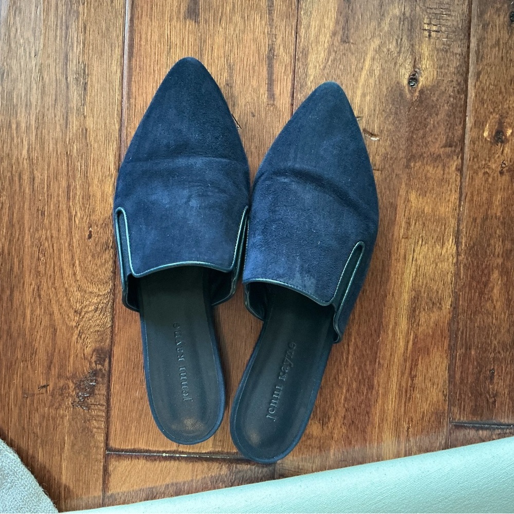 Jenni Kayne Navy Suede Mules EU39